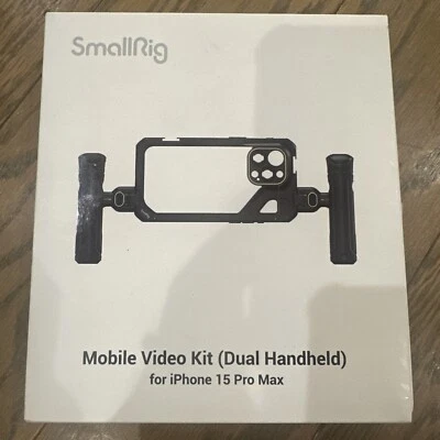 SmallRig Dual Handheld Phone Cage Kit for iPhone 15 Pro Max for Vlog 4392 - Image 1 of 4
