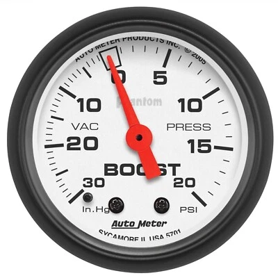 AutoMeter 5701 Phantom Mechanical Boost/Vacuum Gauge - Image 1 of 3