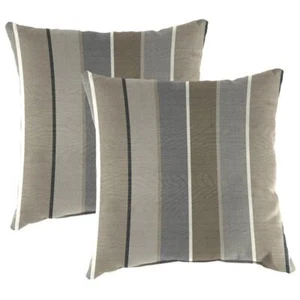 Jordan Manufacturing Throw Pillow 16" for Outdoor Polyester Gray Stain Resistant - Picture 1 of 7