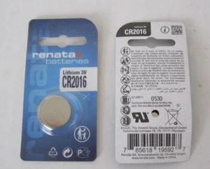 Lot of 100 Renata Lithium Watch Batteries 3V, CR2016, Expiration Date 05/2030 - Picture 1 of 1