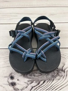 Sandalias de senderismo Chaco ZX/2 azul púrpura a rayas con tiras para mujer talla 6 *defecto* - Imagen 1 de 12