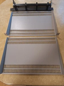 2off 1U 19" Grey Cantilever slotted shelves 30cm deep + 1U Black Cable Tidy - Photo 1/8