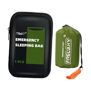 Emergency Sleeping Bag 1-Pack/2-Pack, Extra-Thick Compact Army Green - 1 Pack - Picture 1 of 8