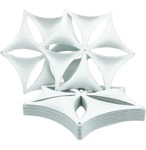 White 3D Flower Venus 14"x12" Hanging Room Divider Panel Felt Fiber Surface H... - Picture 1 of 9