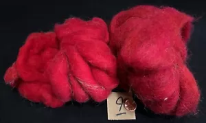 Needle Felting 100% Natural Wool Top Roving: BRIGHT FIRE RED - 3 Ounces - Picture 1 of 3
