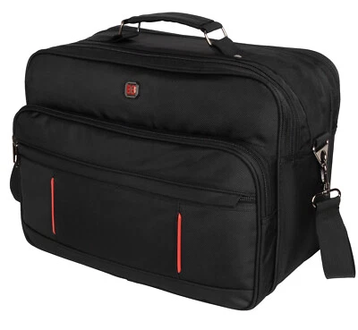 ENRICO BENETTI Arbeitstasche Umhängetasche Flugbegleiter Tasche Herrentasche Schwarz XXL Schw