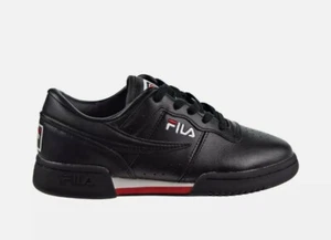 Fila Fitness Big Little Kids Shoes Black White Red Sneakers Running Size 3 Fun - Picture 1 of 6
