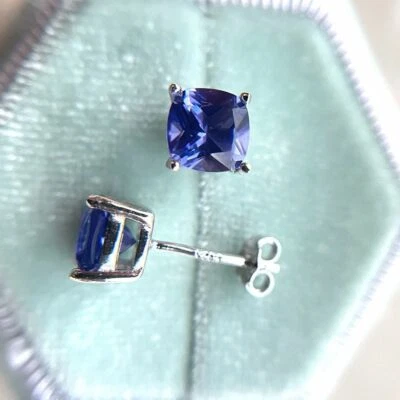 Damen Ohrringe 925 Sterling Silber Ohrschmuck 8 Edelsteine Ohrstecker Geschenk. - Bild 1 von 4