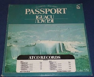 Passport IGUAÇU 1977 Promotional Atco LP SD 35-149 Jazz Latin Funk VG/VG+ - Imagen 1 de 3