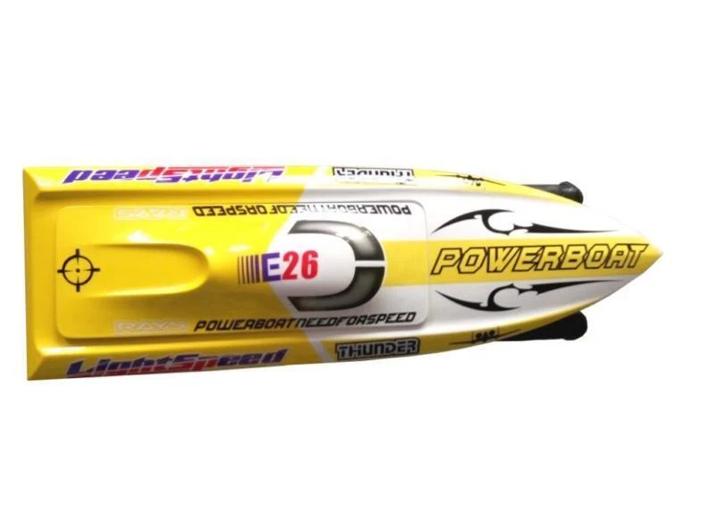 E26 Prepainted Yellow Electric Racing KIT RC Boat Hull Outdoor Model Parts - Image 1 of 1