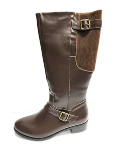 Propet Womens Teagan Riding Boot Brown Leather Size 8.5M - Picture 1 of 6