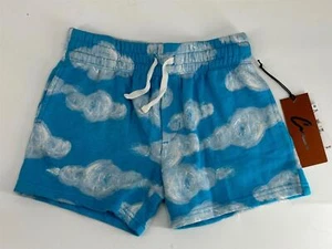 Cristina Martinez Nordstrom Shorts Blue Clouds Fleece Girls Sz 7 NEW NWT N149 - Picture 1 of 3