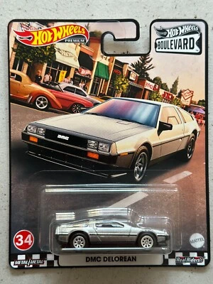 2020 Hot Wheels Premium Boulevard 34 DMC DELOREAN Real Rider Back to the Future - Image 1 of 3