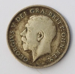 1921 GREAT BRITAIN SILVER SIX PENCE 19.5mm KM# 815a.1 - Picture 1 of 2