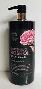 Botanical ~ Soothing Rose Oil Body Wash with Aloe Vera & Macadamia 32 fl oz - Picture 1 of 3