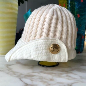 GUCCI kids wool cloche hat w/ gold-tone Gucci button & flowers application - Picture 1 of 12
