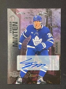 Fraser Minten 2023-24 Skybox Metal Universe Hockey Auto RC Base Silver #165 - Picture 1 of 2
