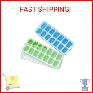 Ice Cube Trays, Silicone Easy-Release and Flexible 14-Ice Trays with Spill-Resis - Picture 1 of 2