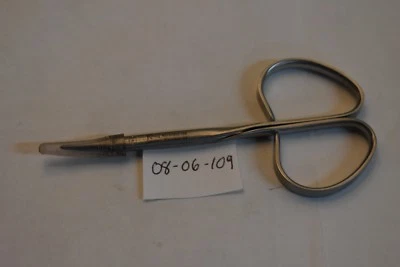 MDS0806109 TENOTOMY SCISSORS 3 3/4" CURVED RIBBON HANDLES BLUNT/BLUNT - Image 1 of 3