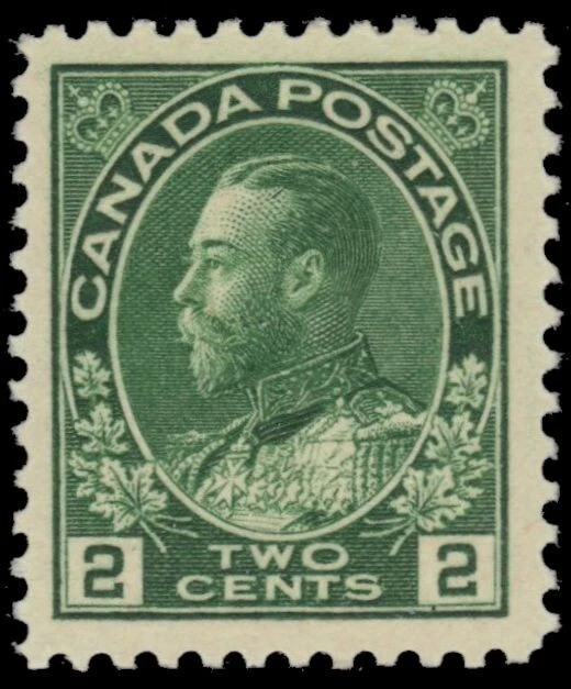 CANADA 107 - King George V "1922 Admiral Yellow Green Wet Print" (pb53567) - Image 1 of 1
