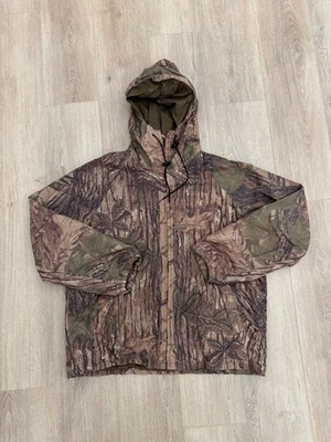 vintage 90s Realtree Camo Zip Up Windbreaker Jacket L Woodland Camouflage 1990s - Image 1 of 4