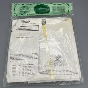 Lee Wards Pillowcase Set Stamped to Embroider “Floral Lady” Cotton Vintage - Picture 1 of 9