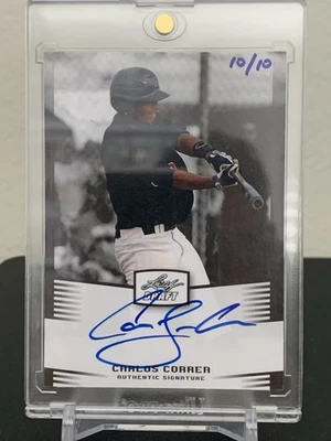 Leaf Draft Player Edition 2012 Carlos Correa en tarjeta automática 10/10 Foto 1 de 2