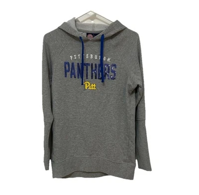 Sudadera con capucha con lentejuelas Pittsburgh Pitt Panthers G-III 4Her de Carl Banks suéter gris Foto 1 de 4