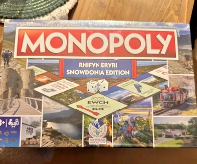 Monopoly Rhifyn Eryri Snowdonia WALES Edition Board Game - CLEARANCE See Listing - Image 1 of 3