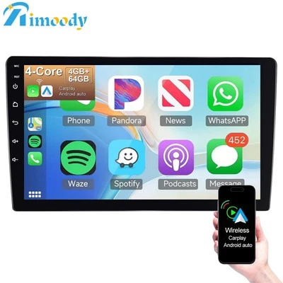 9" Doppel 2 DIN Android 15 4+64GB Carplay Autoradio GPS NAVI WiFi Bluetooth USB - Bild 1 von 4