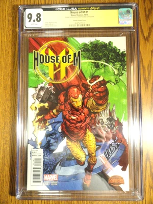 Autógrafo Autenticado House of M #1 Variante Hopeless CGC 9.8 Firma Marvel Foto 1 de 2