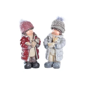 Christmas bauble DKD Home Decor Polyester Resin Boys (15 x 12 x 35 cm) (2 Units) - Imagen 1 de 3