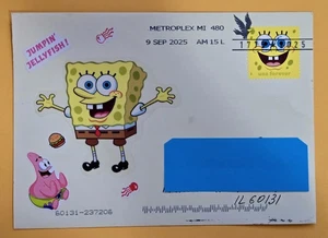 Spongebob Squarepants 2025, Postally Used Cover/ Machine Cancel - Picture 1 of 1