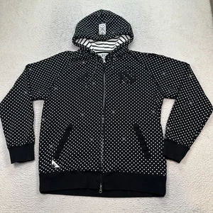 Sudadera con Capucha 10 Lunares Profundos Para Hombre XL Negro/Blanco Algodón Cremallera Completa - Imagen 1 de 10