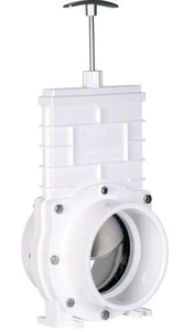 Valterra 4" PVC Gate Valve, slip/hub fittings with stainless steel paddle for... - Picture 1 of 5