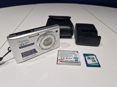 Sony DSC-W380 Cybershot 14.1MP Camera Manual Software 8GB SD Card Tested Working - Image 1 of 4