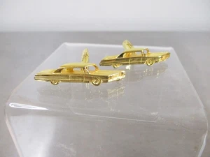 Vintage Paar vergoldete Manschettenknöpfe 60er Jahre Ära Chevrolet Impala Automobil - Bild 1 von 8
