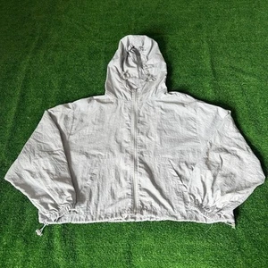 LAB Studio Vivid Lauren Oversized Cropped Windbreaker Laufjacke Kapuze M/L - Bild 1 von 15