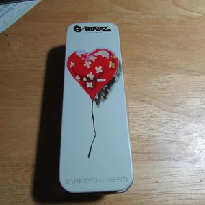 G-ROLLZ Amsterdam Banksy's Graffiti Heart Balloon Metal Storage Tin Case Stash - Picture 1 of 5