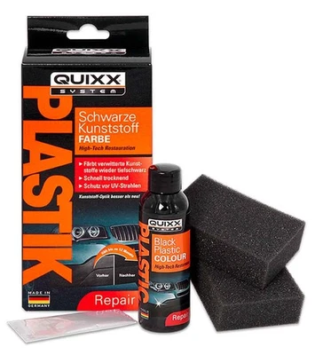 Plástico Negro Color Quixx Coche Kit Completo Parachoques Negro 75 ml - Imagen 1 de 4