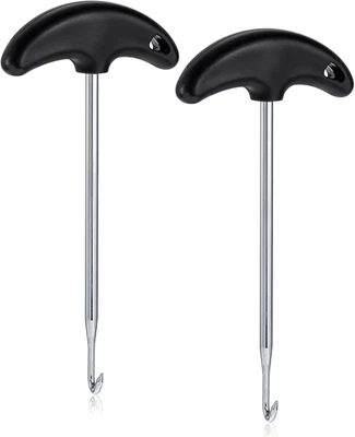 2PCS Ice Skate Lace Tightener Tool Stainless Steel Boot Hook Hockey Skate Key - Image 1 of 4