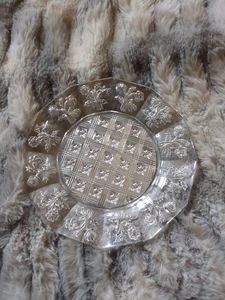 Baccarat 1840er Jahre großer Teller mit Blumenmuster - selten antik Vintage Vintage - Bild 1 von 3