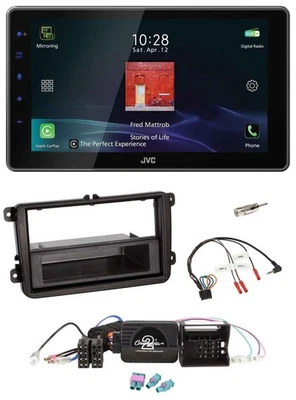 JVC DAB Lenkrad Bluetooth USB Autoradio für VW Passat Polo Scirocco Sharan Tigua - Bild 1 von 4