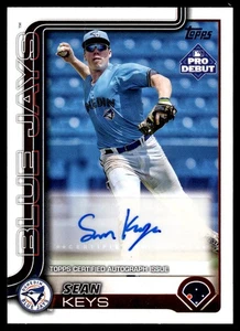 2025 Topps Pro Debut Sean Keys AUTO #PD-10 Dunedin Blue Jays - Picture 1 of 2