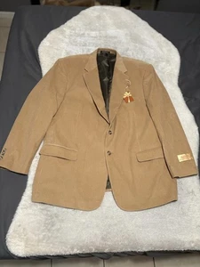 New Coconut Grove Mens Brown Tan Corduroy Sport Jacket Size 48R Coat NWT - Picture 1 of 10