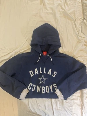 Sudadera con capucha corta azul grande Dallas Cowboys personalizada para mujer Nike  Foto 1 de 4