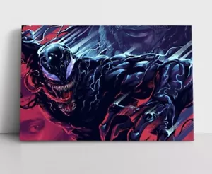 Venom Marvel Spiderman Comic Art Print Framed Canvas Wall Art Venom Wall Hanging - Picture 1 of 13
