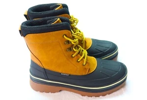 Men's Insulated Waterproof Snow Boots Warm Fur Outdoor Winter Shoes US 9 NEW - Picture 1 of 6