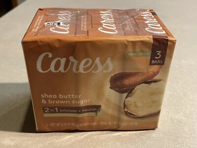 NOS Caress 2-in-1 Beauty bar Soap Nourishing Shea Butter & Brown Sugar (3 Bars) - Image 1 of 4