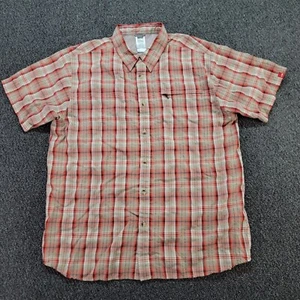 The North Face Shirt Men XL Red Beige Plaid Hiking Outdoors Fishing Gorpcore - Picture 1 of 10